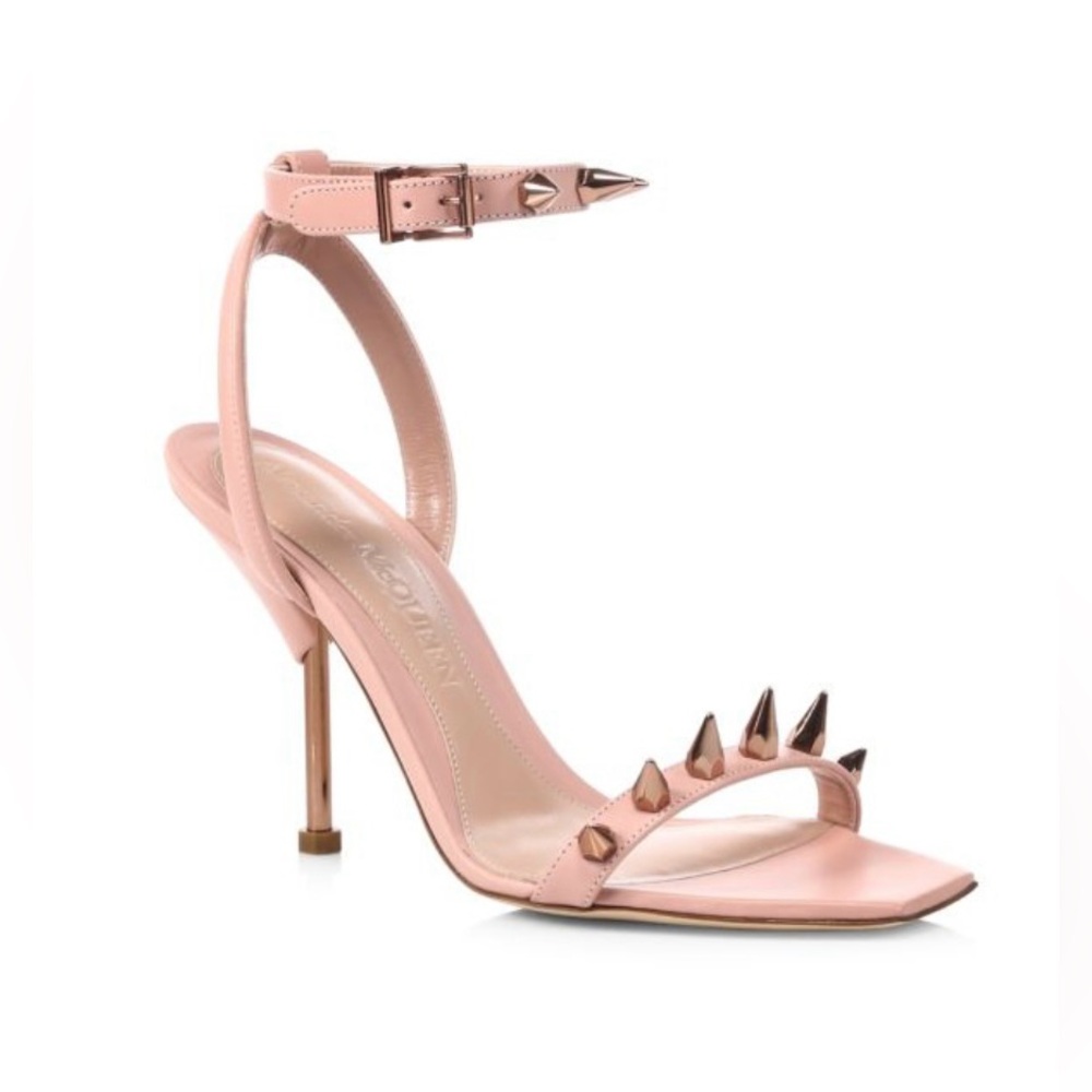 Alexander McQueen Punk Stud Leather High Heel Sandals